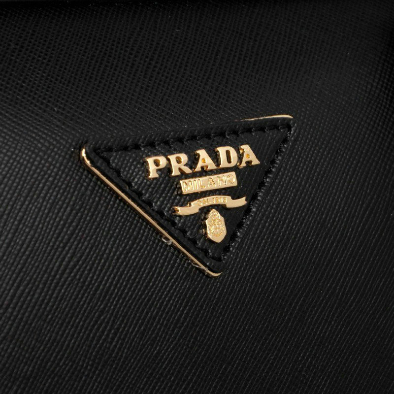 2014 Prada Saffiano Leather 32cm Two Handle Bag BL0823 black for sale - Click Image to Close